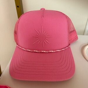 Offline by Aerie Pink Trucker Hat with Logo Embroidery